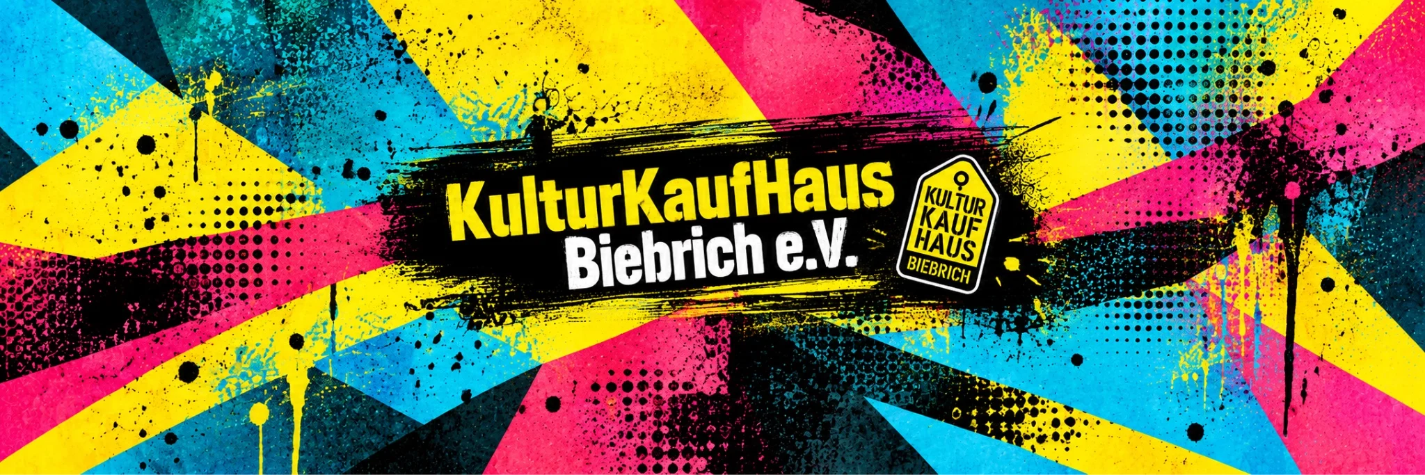 KulturKaufHaus Biebrich e.V. – Logo auf Graffiti-Hintergrund